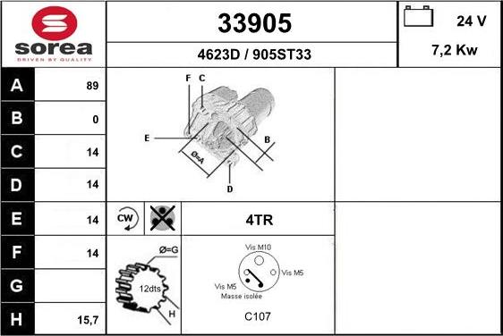 EAI 33905 - Motorino d'avviamento autozon.pro