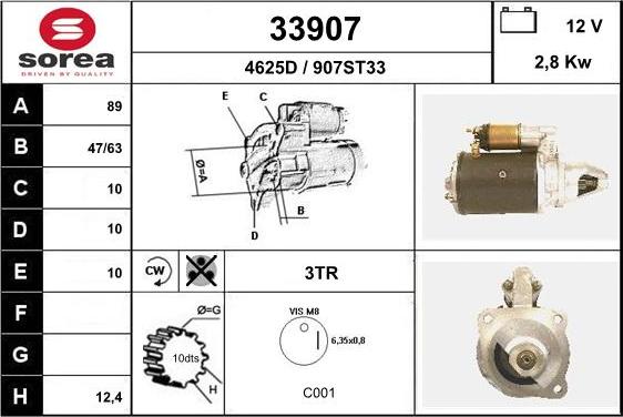 EAI 33907 - Motorino d'avviamento autozon.pro