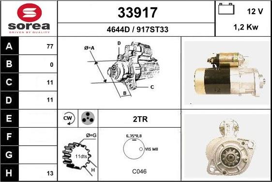 EAI 33917 - Motorino d'avviamento autozon.pro