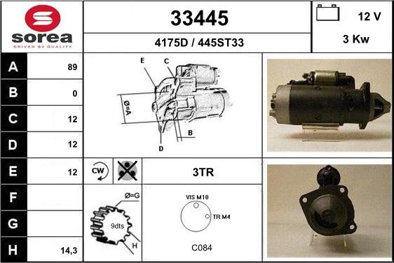 EAI 33445 - Motorino d'avviamento autozon.pro