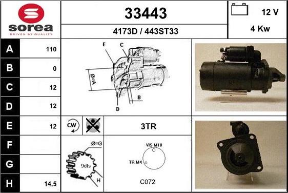 EAI 33443 - Motorino d'avviamento autozon.pro