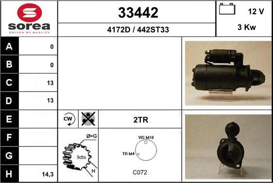 EAI 33442 - Motorino d'avviamento autozon.pro