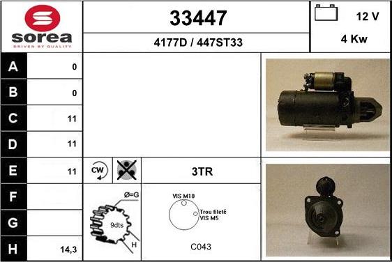 EAI 33447 - Motorino d'avviamento autozon.pro