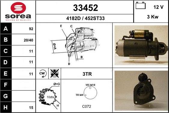 EAI 33452 - Motorino d'avviamento autozon.pro