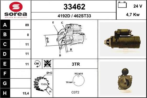 EAI 33462 - Motorino d'avviamento autozon.pro