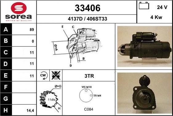 EAI 33406 - Motorino d'avviamento autozon.pro