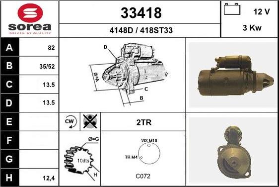 EAI 33418 - Motorino d'avviamento autozon.pro