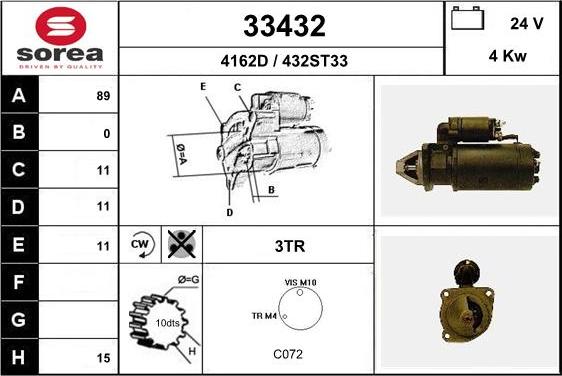 EAI 33432 - Motorino d'avviamento autozon.pro