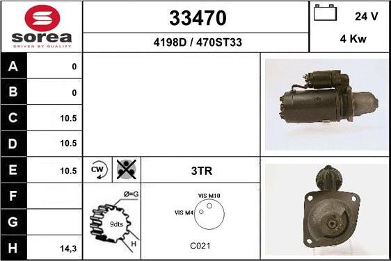 EAI 33470 - Motorino d'avviamento autozon.pro