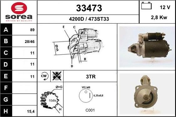 EAI 33473 - Motorino d'avviamento autozon.pro