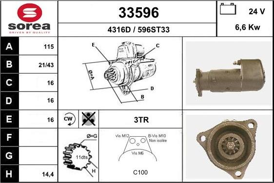 EAI 33596 - Motorino d'avviamento autozon.pro