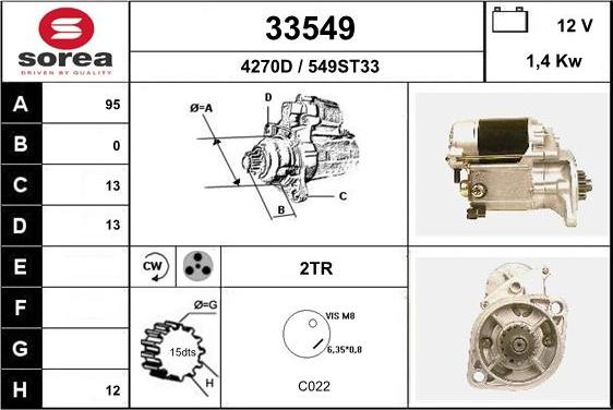 EAI 33549 - Motorino d'avviamento autozon.pro