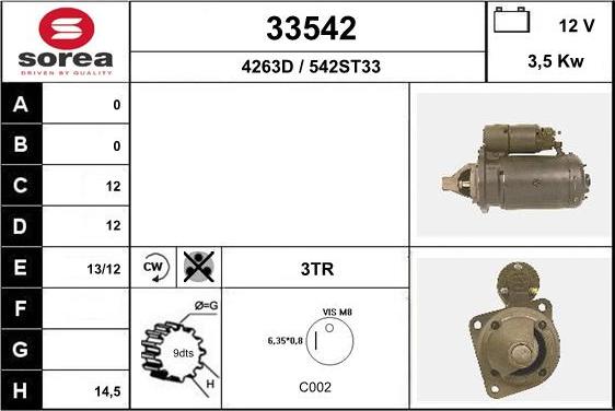 EAI 33542 - Motorino d'avviamento autozon.pro