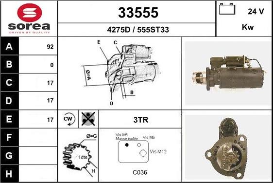 EAI 33555 - Motorino d'avviamento autozon.pro