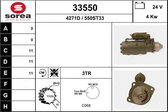 EAI 33550 - Motorino d'avviamento autozon.pro