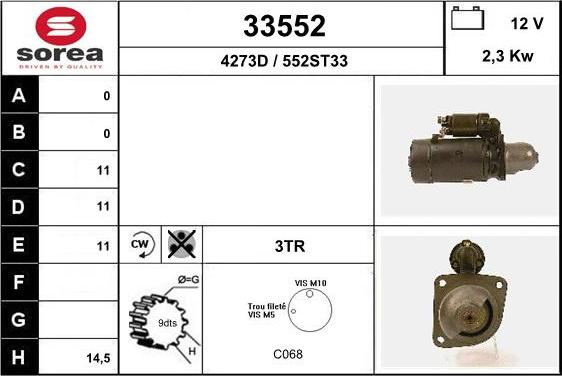 EAI 33552 - Motorino d'avviamento autozon.pro