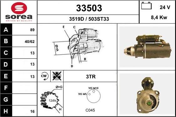 EAI 33503 - Motorino d'avviamento autozon.pro