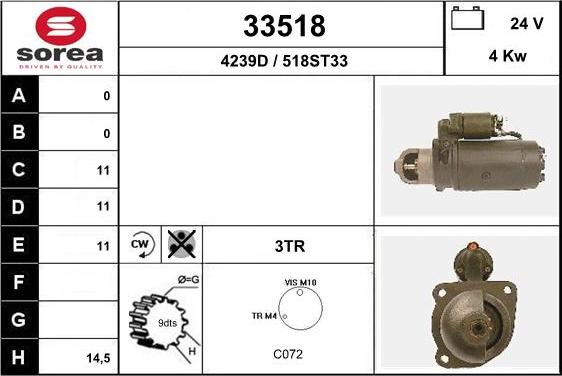 EAI 33518 - Motorino d'avviamento autozon.pro