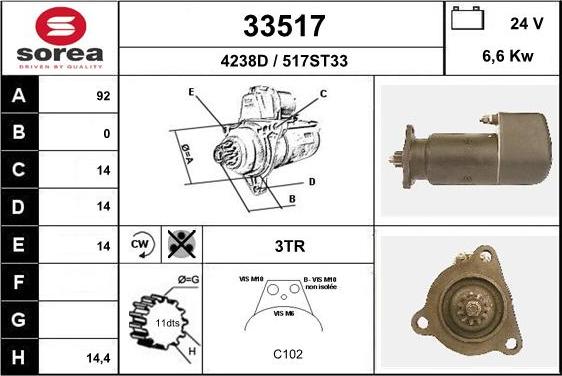 EAI 33517 - Motorino d'avviamento autozon.pro