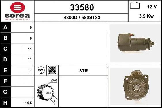 EAI 33580 - Motorino d'avviamento autozon.pro