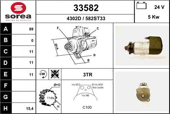 EAI 33582 - Motorino d'avviamento autozon.pro