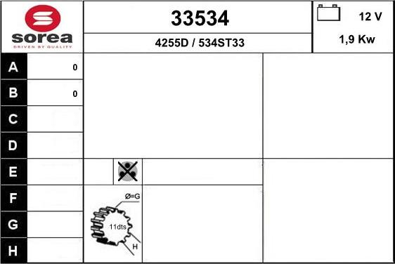 EAI 33534 - Motorino d'avviamento autozon.pro