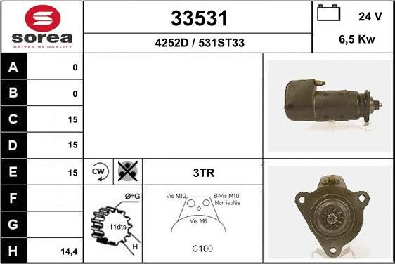 EAI 33531 - Motorino d'avviamento autozon.pro