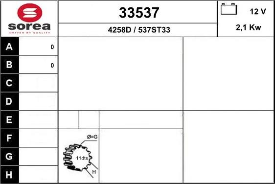 EAI 33537 - Motorino d'avviamento autozon.pro