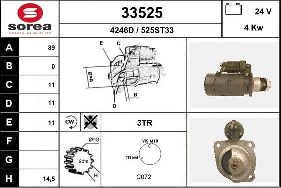 EAI 33525 - Motorino d'avviamento autozon.pro