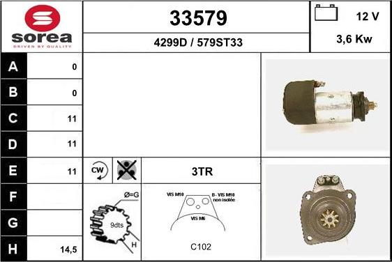 EAI 33579 - Motorino d'avviamento autozon.pro