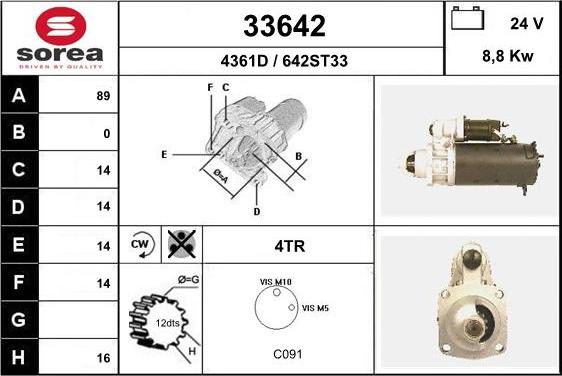 EAI 33642 - Motorino d'avviamento autozon.pro