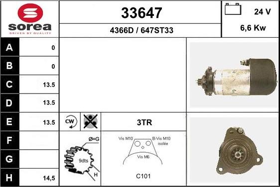 EAI 33647 - Motorino d'avviamento autozon.pro