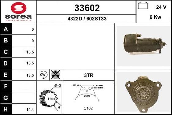 EAI 33602 - Motorino d'avviamento autozon.pro