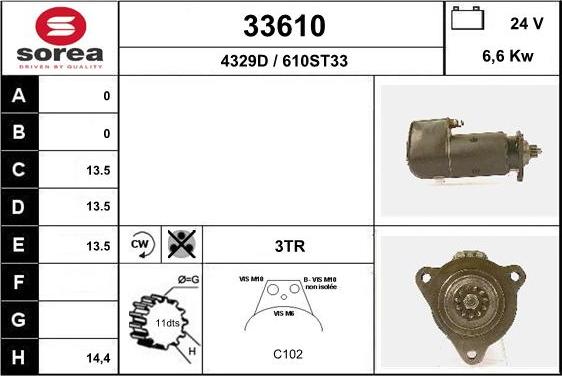 EAI 33610 - Motorino d'avviamento autozon.pro