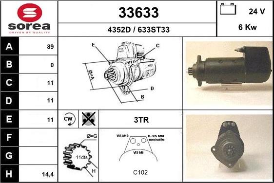 EAI 33633 - Motorino d'avviamento autozon.pro