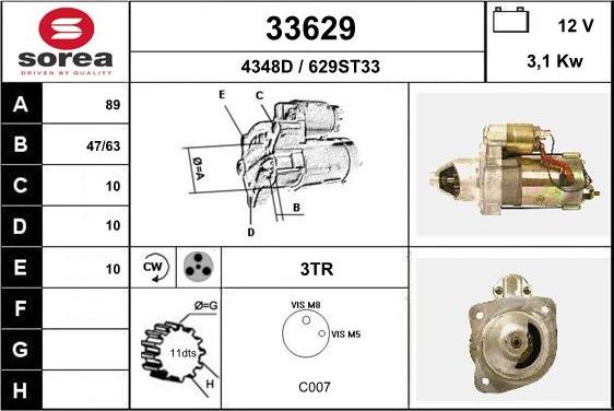 EAI 33629 - Motorino d'avviamento autozon.pro