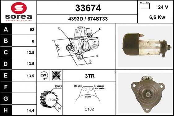 EAI 33674 - Motorino d'avviamento autozon.pro