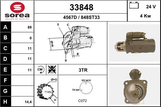 EAI 33848 - Motorino d'avviamento autozon.pro