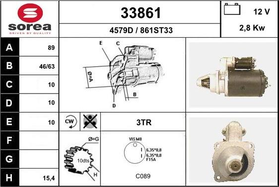 EAI 33861 - Motorino d'avviamento autozon.pro