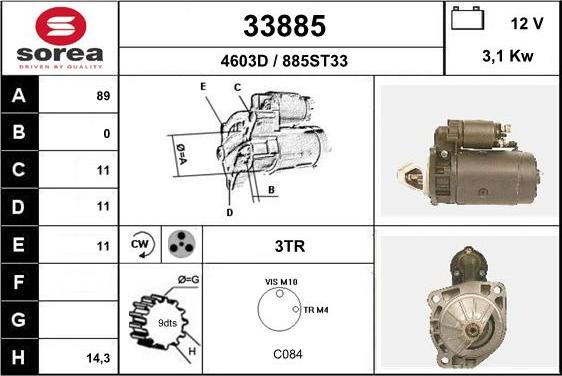 EAI 33885 - Motorino d'avviamento autozon.pro