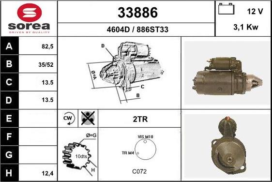 EAI 33886 - Motorino d'avviamento autozon.pro