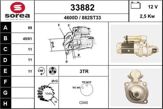 EAI 33882 - Motorino d'avviamento autozon.pro