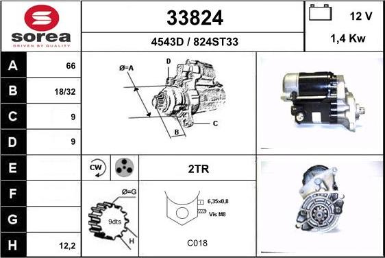 EAI 33824 - Motorino d'avviamento autozon.pro