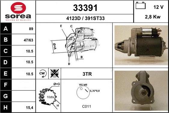 EAI 33391 - Motorino d'avviamento autozon.pro