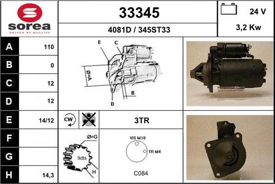 EAI 33345 - Motorino d'avviamento autozon.pro