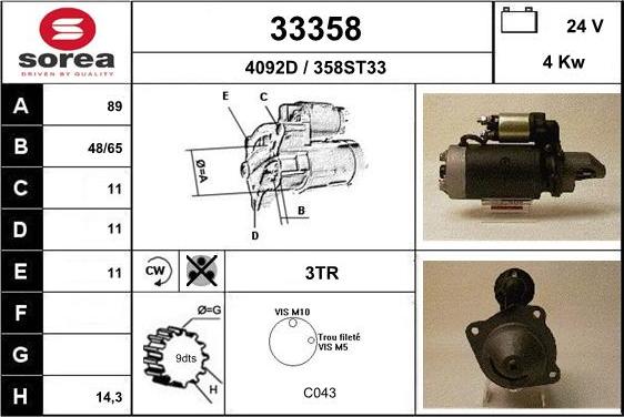 EAI 33358 - Motorino d'avviamento autozon.pro