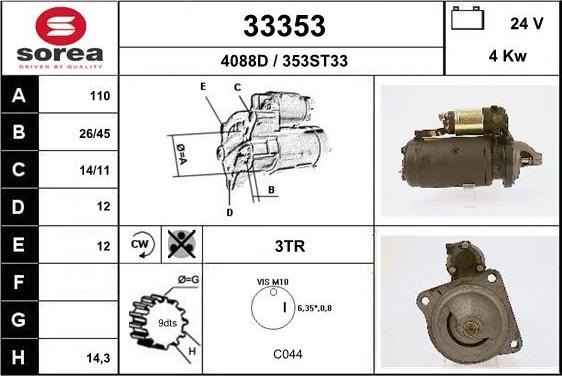 EAI 33353 - Motorino d'avviamento autozon.pro