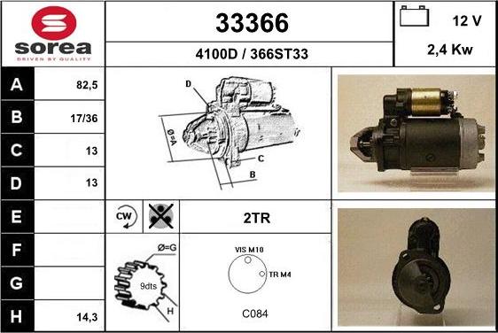 EAI 33366 - Motorino d'avviamento autozon.pro