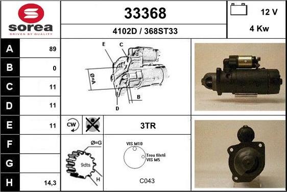 EAI 33368 - Motorino d'avviamento autozon.pro