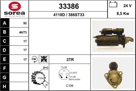 EAI 33386 - Motorino d'avviamento autozon.pro